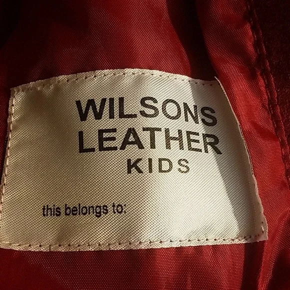 Wilson Leather kids red burgundy size small - Picture 5 of 6